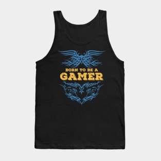 Born to be a GAMER Tribal Tattoo insignia gaming style Tank Top